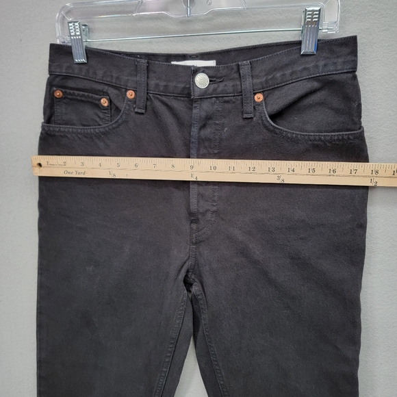 REDONE ORIGINALS HIGH RISE STRAIGHT LEG RAW HEM, SIZE 28 - Picture 7 of 12